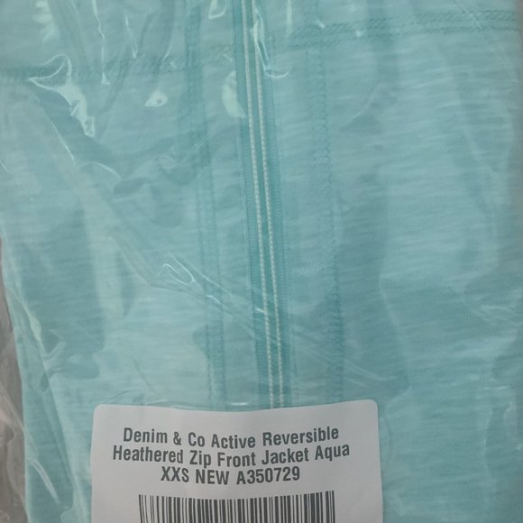 NWT DENIM & CO. ACTIVE REVERSIBLE ZIP JACKET XXS - Picture 11 of 11